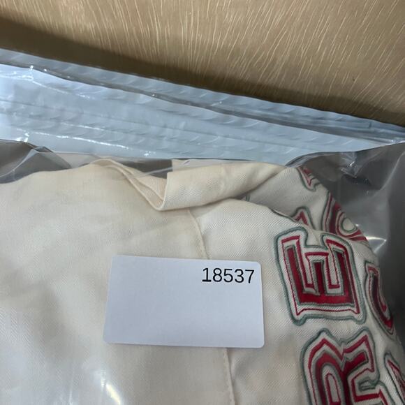 Barrett Jackson Shirt Mens 2XL Cream Rayon Embroidered Short Sleeve - Picture 9 of 9